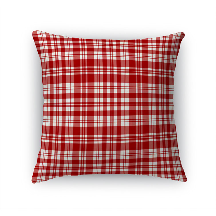 Red gingham online pillows